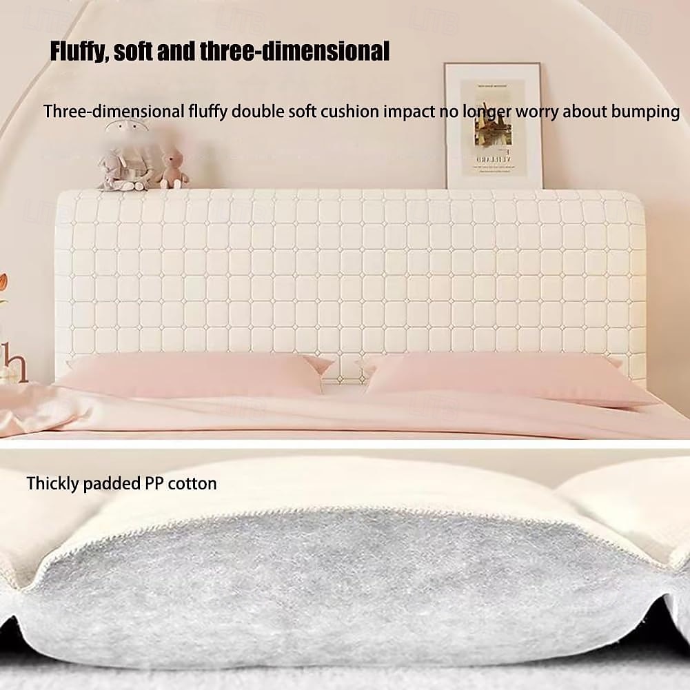 Bed Headboards Cover Slipcover, Dust Proof Stretch Thicken Bed Head Padded Protector Cover, Washable Cooling Headboard Protector Cover 2025 - $33.99 –P2