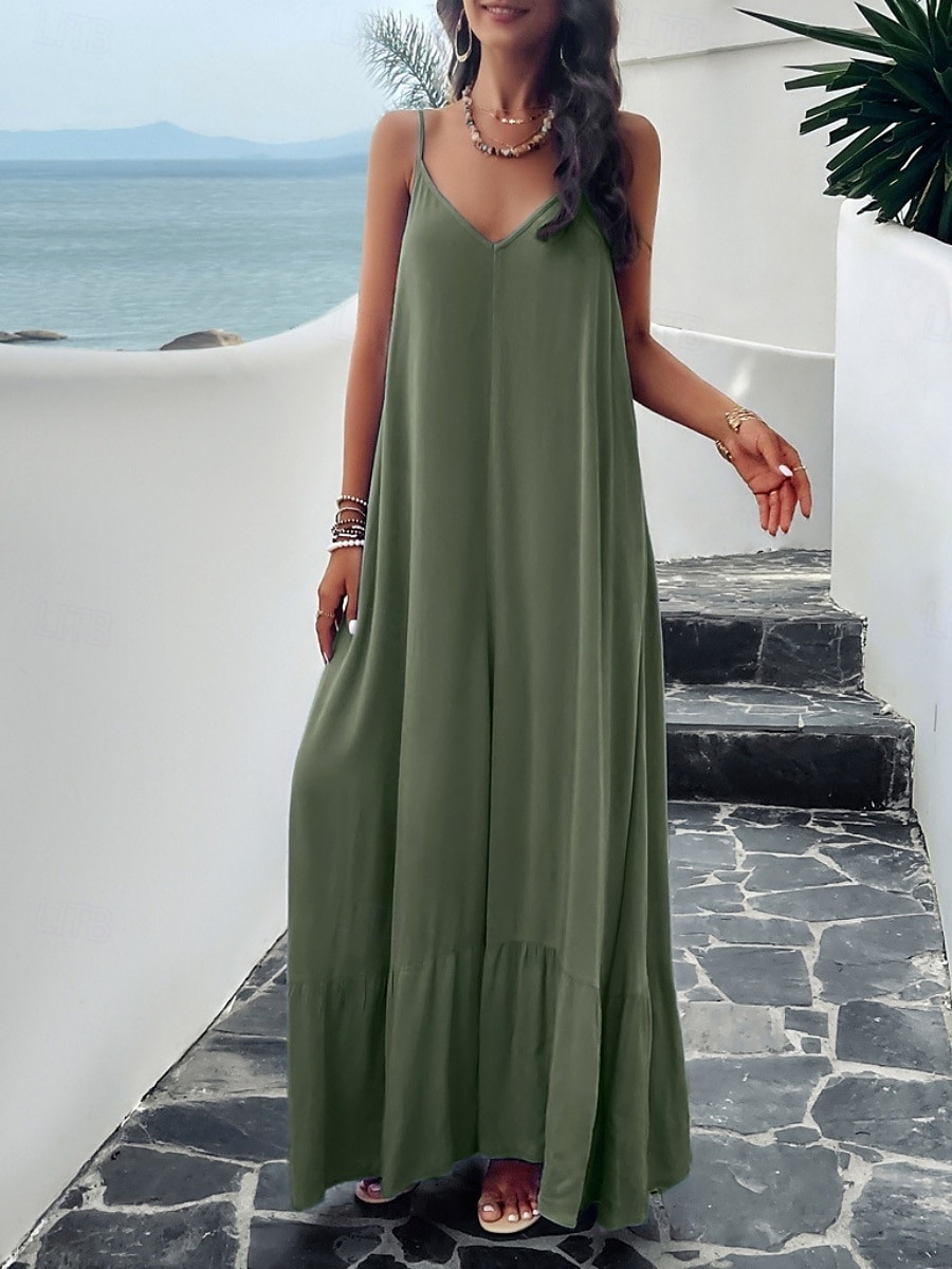 Damen Minikleid Casual kleid skims dress Basic Brautkleider schlicht Urlaub Täglich Regular Fit Glatt Ärmellos Gurt Schwarz Rote Blau Grün Sommer 2025 - $41.99 –P9