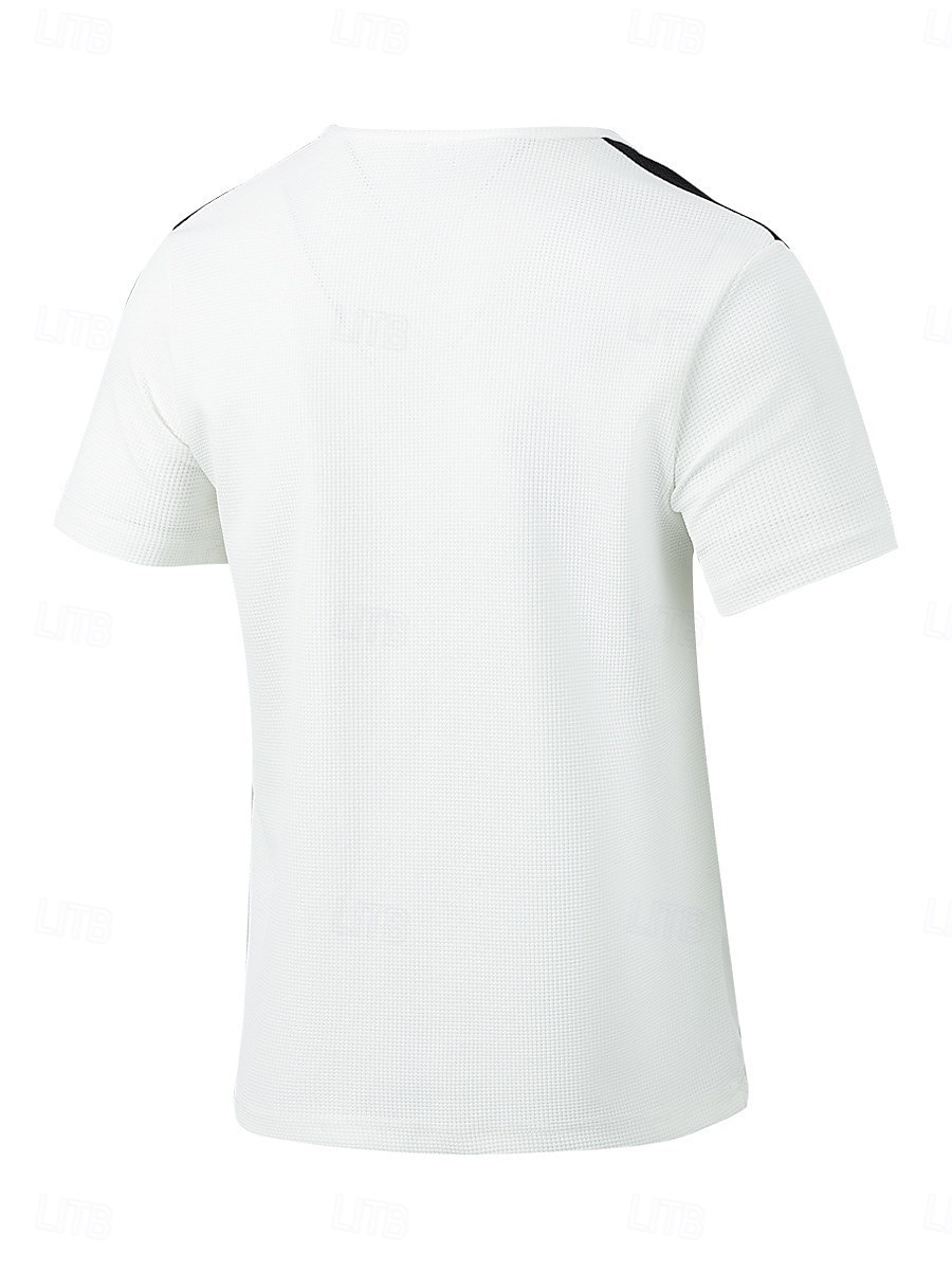 Men's Henley Shirt Tee Short Sleeve Shirt Tee Top Short Sleeve Crewneck Summer Color Block Solid / Plain Color Fashion Designer Fashion Vacation Street Going out Wine Black White Top Tee for Men 2025 - $20.99 –P3