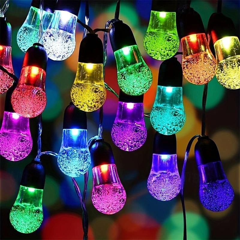 5m-20leds esterno solare colorato bolla palla luce stringa cortile campeggio tenda giardino matrimonio festival atmosfera decorazione luce stringa del 2025 a $14.49 –P7
