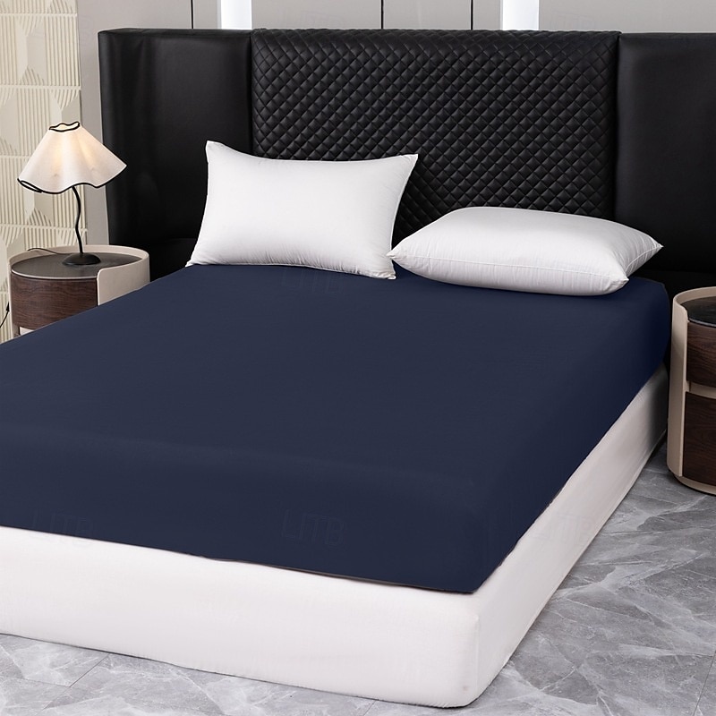 1pc Solid Colored Bedding Fitted Sheet Only(no Pillowcases) Elastic Band Around Mattress Easy Care 2025 - $16.99 –P19