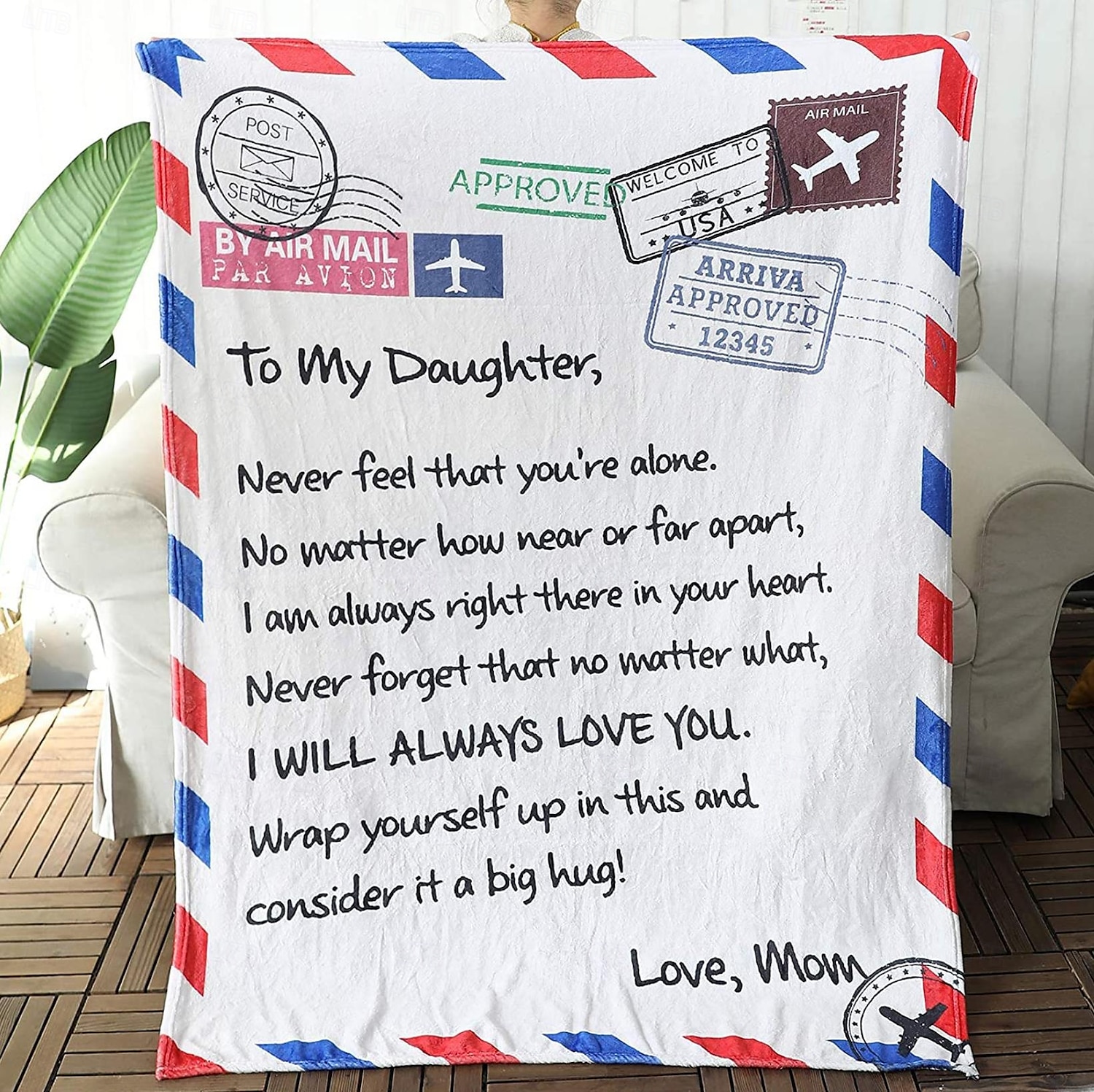 Mother's Day Blanket, A Letter to Mom, Mother's Day Gift  Soft and Cozy Throw, Perfect Gift for Mom, Floral or Heart Design, Warm and Comfortable 2025 - $19.99 –P3