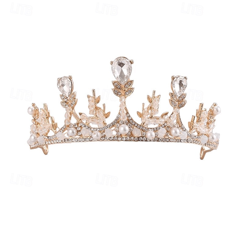 Bambino Da ragazza Corona da damigella Tiara Dolce Feste Compleanno Tinta unica Metallo Argento Oro del 2025 a $10.49 -P5