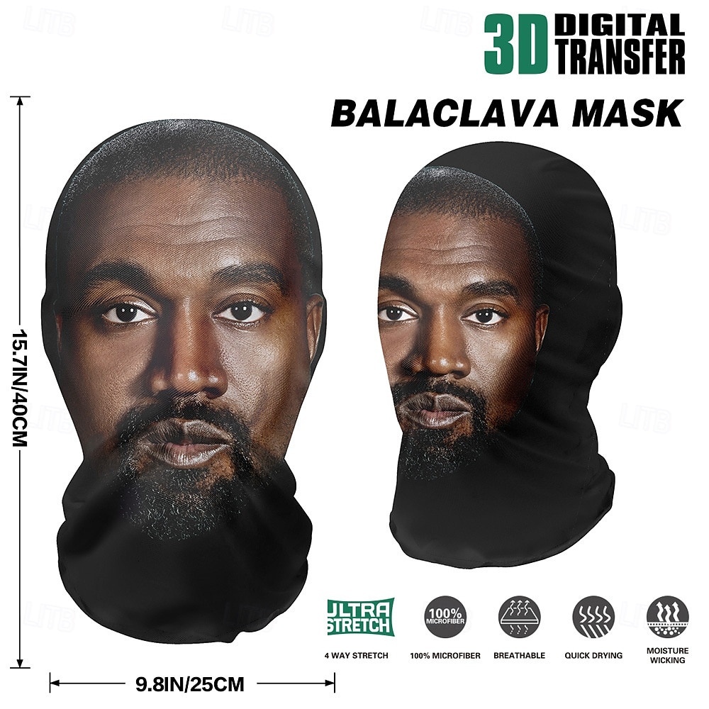 2025年 黒のニット製ハロウィン フェスティバル マスク - 通気性のあるメッシュ フード付きの 3D リアルなフルフェイス デザイン - スポーツ イベント、ロールプレイング、レジャー活動に最適  コレクション – $14.99 –P4