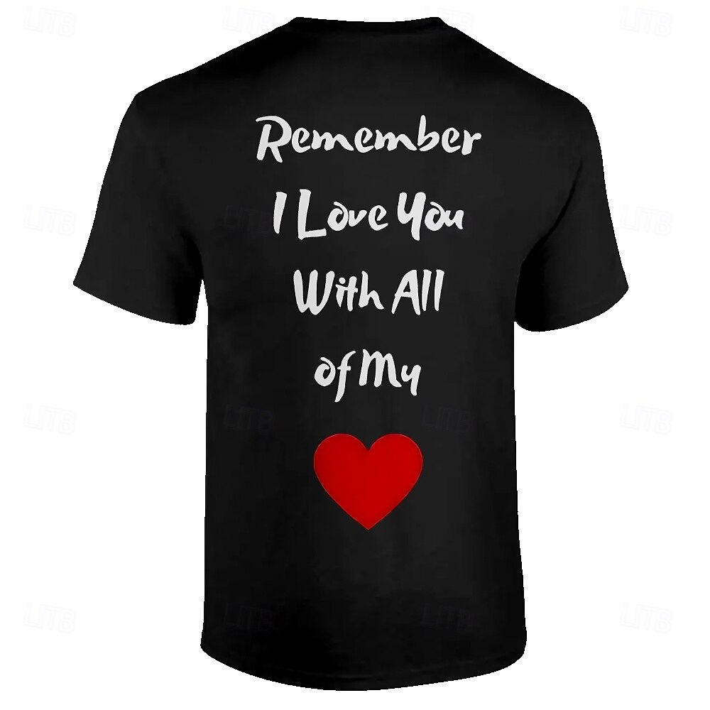 Herren Liebe Frau T Shirt 100% Baumwolle Kurzarm Grafik Hemd Schwarz Armeegrün Dunkelblau Bequemes T-Shirt Urlaub Straße Modedesigner-Kleidung 2025 - $15.99 –P2
