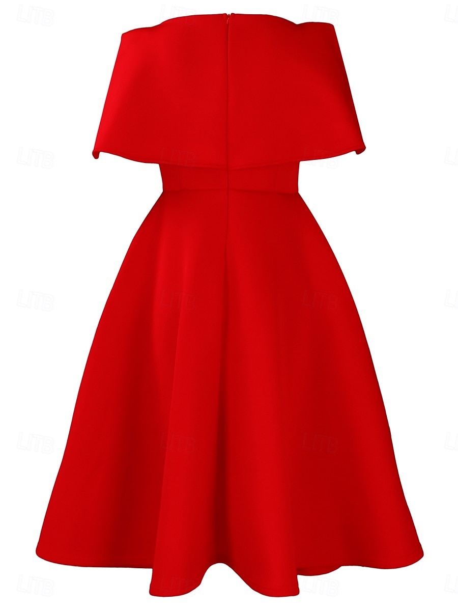 Kentucky Derby Pentru femei Rochii Midi Rochie A line Rochie de vară Rochie Fit And Flare Rochie cu maneci bufante cocktail Rochii Semi Formale Kentucky Derby Invitat la nunta Logodnă Petrecere cu 2025 - $44.99 –P4