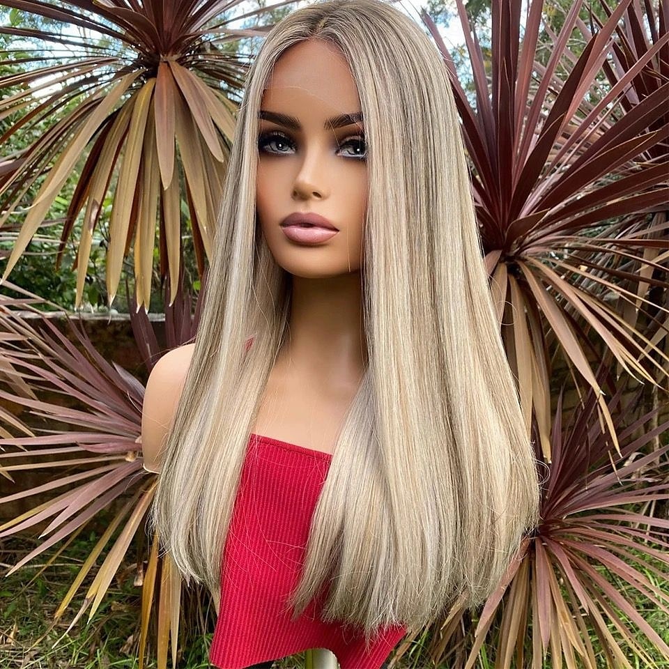 100 % unbehandeltes Remy-Menschenhaar, aschblonde Perücke mit Ombre-Highlights, ohne Klebstoff, 5 x 5 Verschluss, Perücken mit glattem Knochen, 13 x 4 Lace-Front-Perücke mit vorgezupftem Babyhaar für 2025 - $232.39 –P2