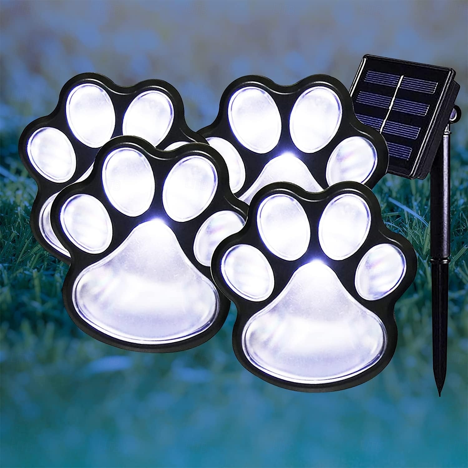 Lámpara solar para exteriores con forma de pata de perro: lámpara de jardín con forma de animal resistente al agua para caminos, pasarelas, patios, césped y decoración de parques 2025 - $22.99 –P1