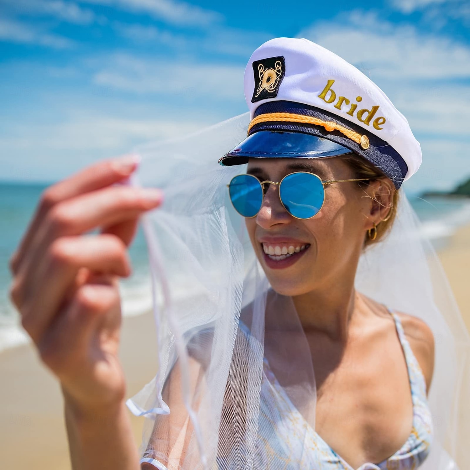 BÝT NEVĚDA Hen Do Party doplňky kapitán klobouk Dospělé Dámské Svatební Štando loučení se svobodou nevěsty Karneval Jednoduchý karnevalový kostým 2025 - $15.49 –P8