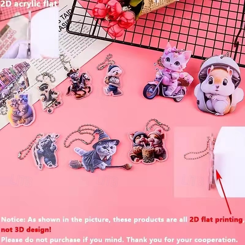 2PCS Cute Cat-Shaped RearView Mirror Pendant Auto Interior Car Realistic Animal Hanging Ornament Car Interior Decoration 2026 - $9.99 –P5