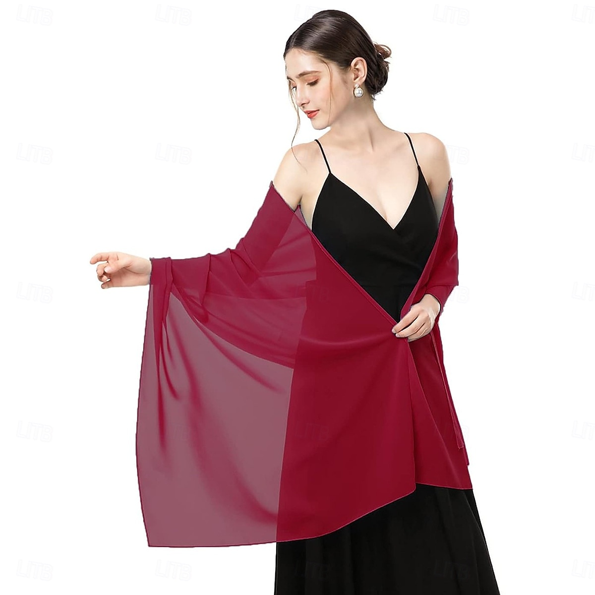 écharpes en mousseline douce, châles et écharpes pour robes de soirée, châles de mariage, écharpes de mariée pour femmes de 2025 ? $24.99 –P12