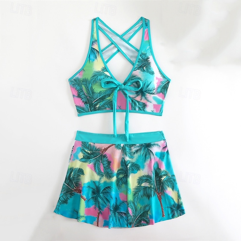 Femme Tankini Maillot De Bain Deux Pièces Dos Nu Maillots de Bain Mosaïque Maillots de Bain Noir Jaune Respirable Séchage rapide Poids Léger Sans Manches - Natation Surf Plage Eté Printemps de 2025 ? $21.59 –P12