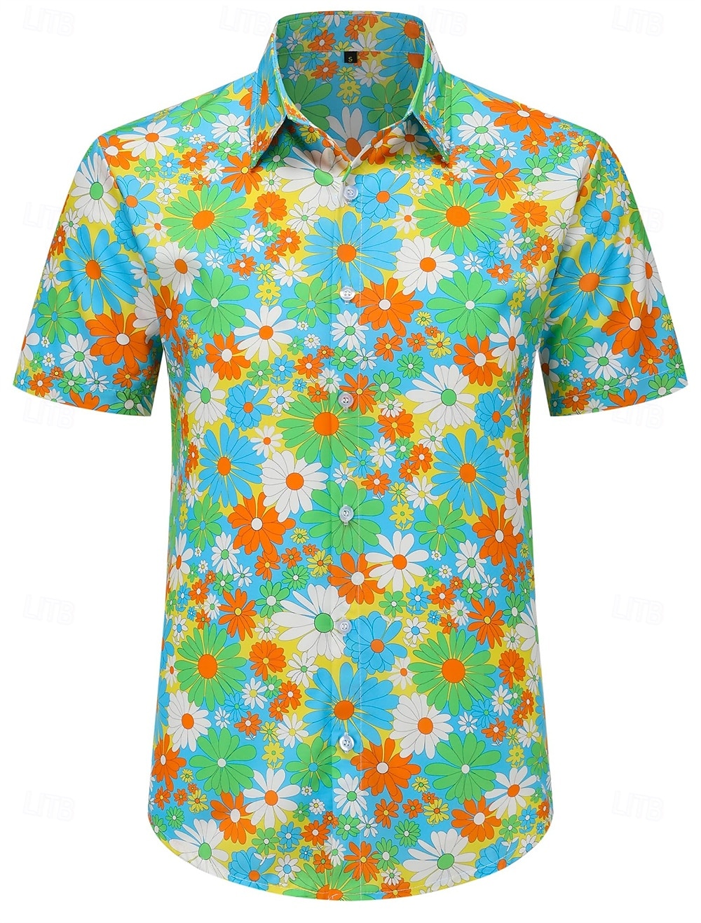 Retro 70. léta Tričko Aloha košile Hippie Květinový Sedmikráska Maškarní kostým Pánské Dovolená Párty Pride Parade Dospělé Tričko 2025 - $20.99 –P3