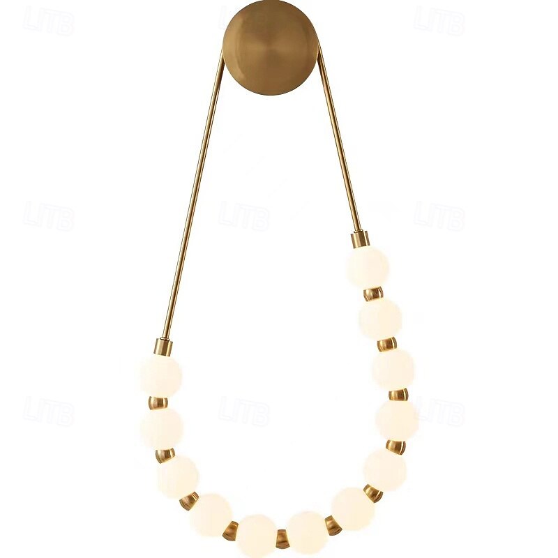 collana a forma di U con finitura oro 10 perline acriliche lampada da parete applique illuminazione 110-240v 10w del 2025 a $295.49 –P6