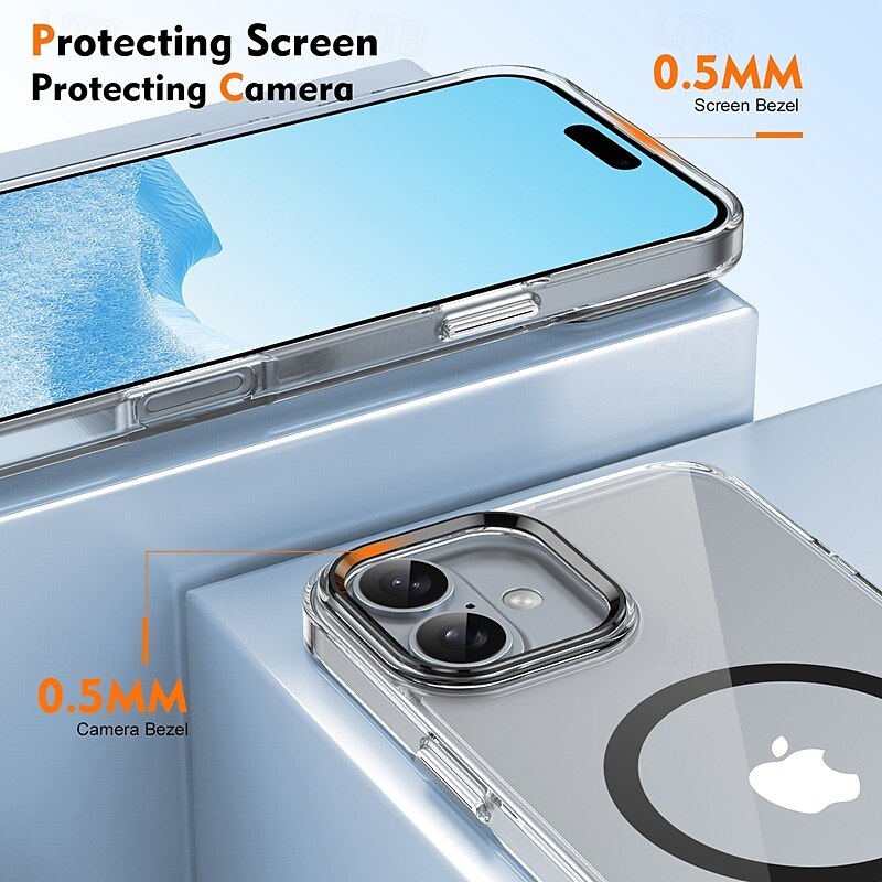 телефон Кейс для Назначение iPhone 16 Про Макс Плюс Айфон 15 Про Макс Плюс iPhone 14 13 12 Pro Max Plus Кейс на заднюю панель Магнитный Поддержка беспроводной зарядки Ретро Закаленное стекло 2025 - $18.99 –P1