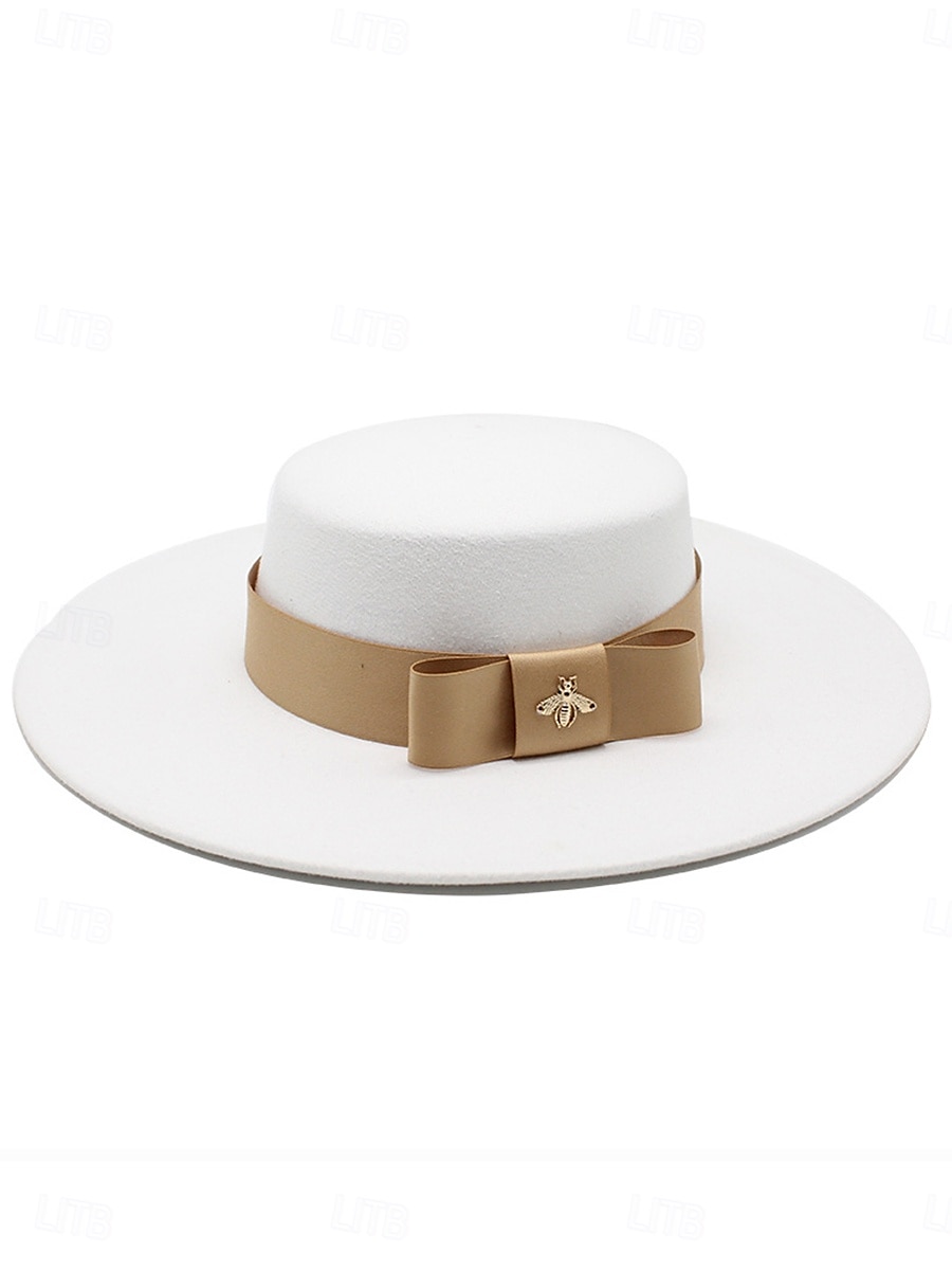 Chapeaux en tulle et coton chapeau fedora élégant vintage pour un mariage avec un accessoire de noeud headwear chapeaux robe de course de 2025 ? $36.99 –P4
