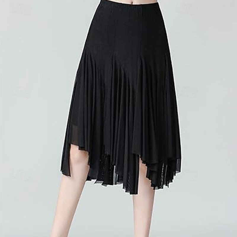 Women's Standard Dance 360-Degree Long Skirt Latin Salsa Rumba Flamenco Practice Dress 2025 - $35.99 –P5