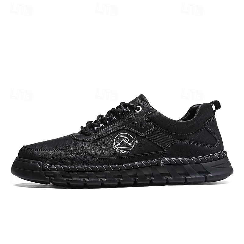Zapatos de senderismo para exteriores para hombre con parte superior de piel sintética duradera y suela resistente: zapatillas cómodas con cordones para uso diario y aventuras 2026 - $59.99 –P3