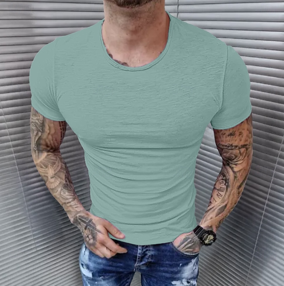 Per uomo Maglietta Maglietta di bambù Manica Corta Girocollo Estate Primavera Stile Classico Bianco Maglietta Top per Uomo del 2026 a $16.49 –P3