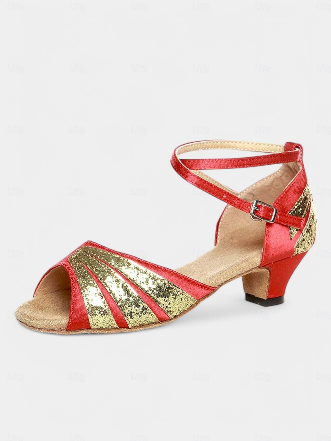 Silver Glitter Dance Sandals for Women | Elegant Open Toe Heel with Adjustable Strap | Perfect for Ballroom, Salsa & Evening Wear 2025 - $32.99 –P5
