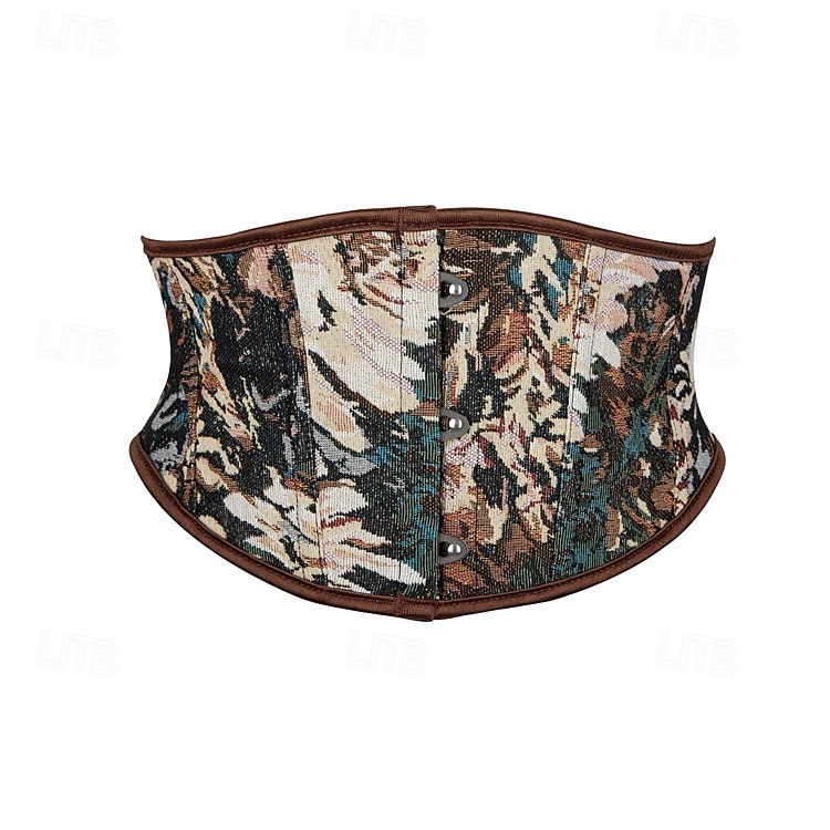 Retrò Vintage Medievale Rinascimento Corsetto Sottobusto Fiera del Ren Allacciato Floreale Jacquard Per donna Celtico Fantasia Halloween Carnevale Feste Casual Quotidiano LARP Adulti Corsetto del 2025 a $20.99 –P1