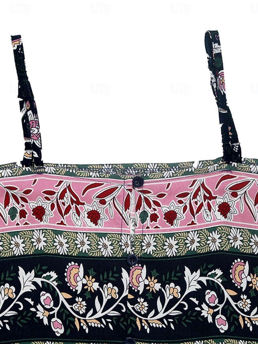 Dame Skjorte Bluse Blomstret Stilfull Fritid Langermet Med stropper Vanlige topper Daglig Trykt mønster Svart Sommer Vår 2025 - $28.99 –P7