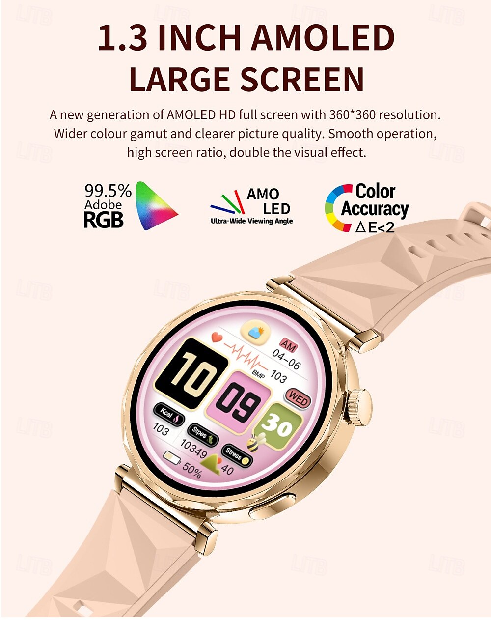 2025年 696 JSWatchCT5mini スマートウォッチ 1.3 インチ スマート·ウォッチ ブルートゥース 歩数計 着信通知 睡眠サイクル計測器 と互換性があります Android iOS 女性 男性 防水 メディアコントロール メッセージ受信通知 IP68 40mmの時計ケース  コレクション – $62.99 –P5