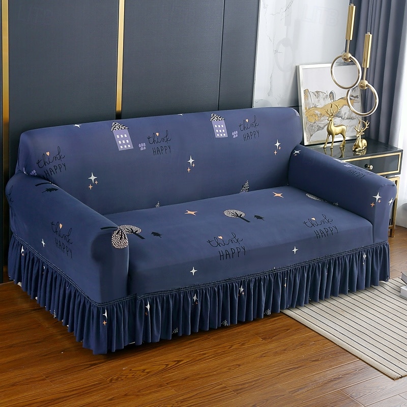 1 Pc Stretch Sofa Slipcover Sofa Cover With Skirt Printed Couch Cover Furniture Protector for Bedroom Living Room Home Decor 2025 - $41.99 –P13