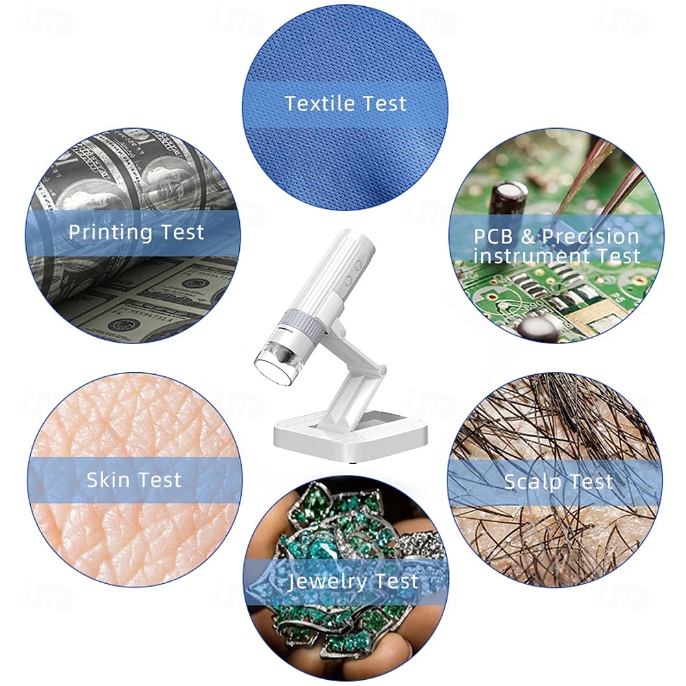1000X Digital Microscope Camera 2in1 USB WIFI Portable Electronic Microscope 8 LED Magnifier for Skin Testing Cell Phone Repair 2025 - $59.99 –P8