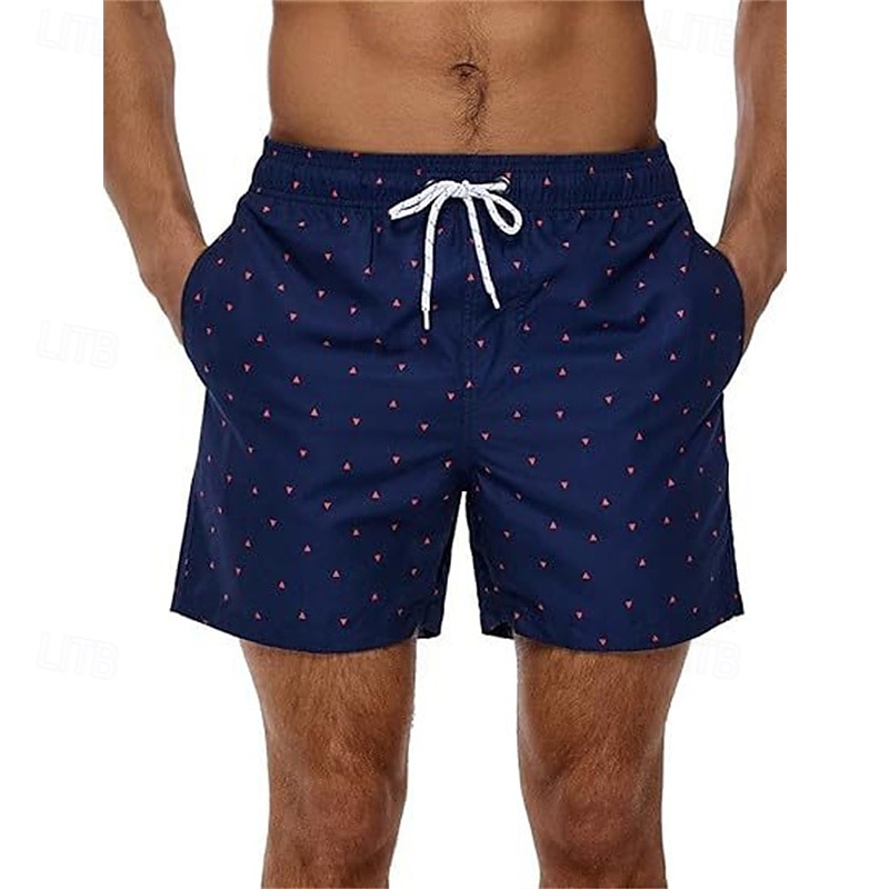 Men's Swim Trunks Swim Shorts 4-Way Stretch Fabric Board Shorts Bottoms Drawstring with Pockets Swimming Surfing Beach Water Sports Printed Summer Spring 2025 - $12.99 –P1