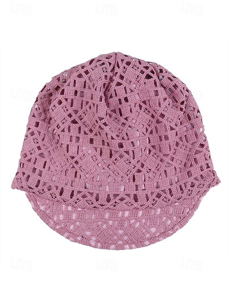 Sombrero de sol de crochet para mujer con diseño de encaje | Sombrero liviano y elegante para el verano | Perfecto para actividades al aire libre y ropa informal 2025 - $14.99 –P6