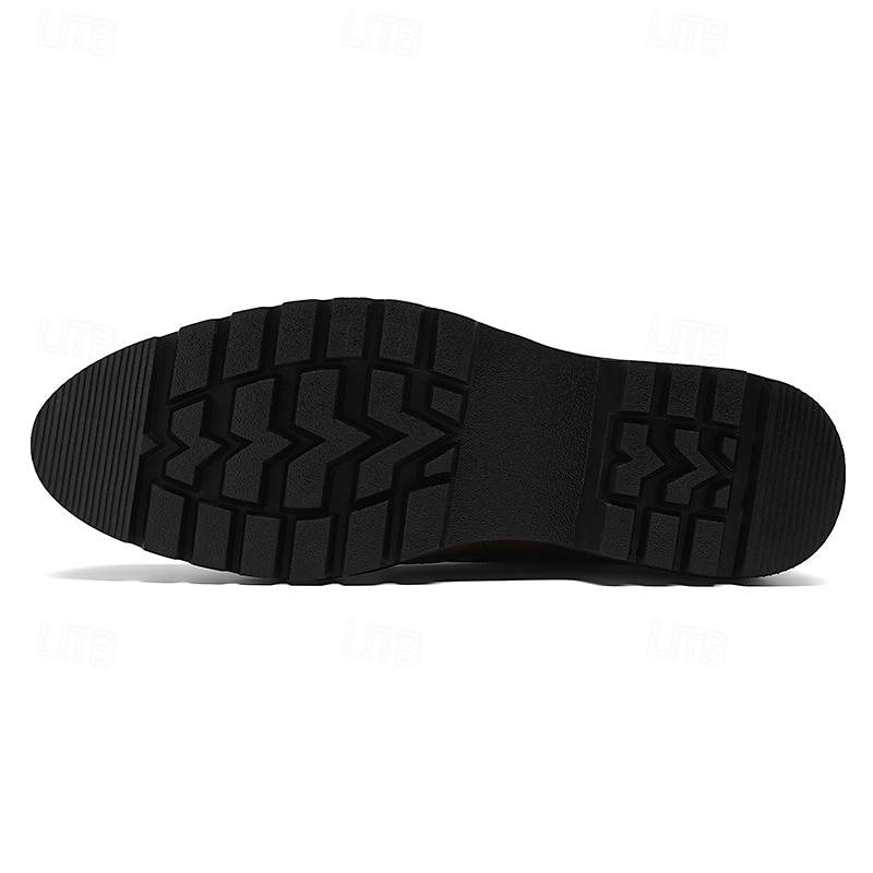 sapatos derby marrom masculino - couro sintético com relevo de textura de crocodilo, calçados estilosos e versáteis para homens, ideais para uso casual, no escritório e no dia a dia de 2025 por $46.99 –P5