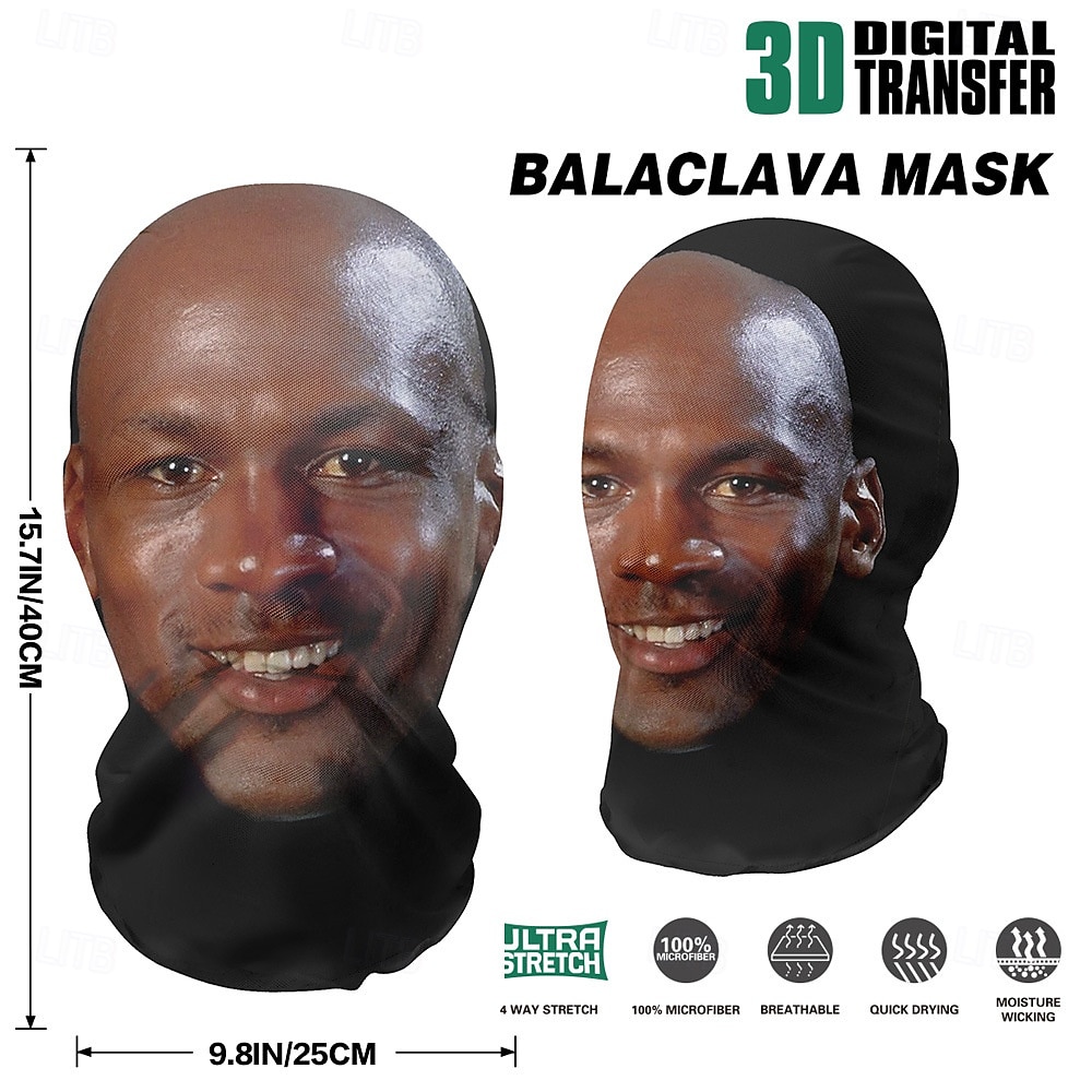 2025年 黒のニット製ハロウィン フェスティバル マスク - 通気性のあるメッシュ フード付きの 3D リアルなフルフェイス デザイン - スポーツ イベント、ロールプレイング、レジャー活動に最適  コレクション – $14.99 –P11