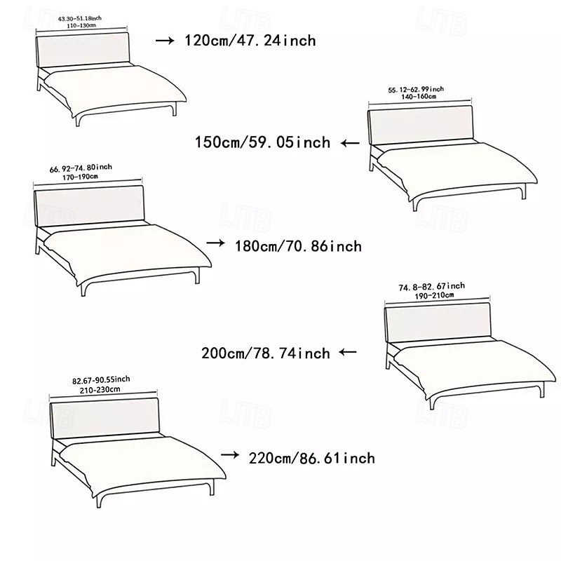 Stretch sänggavelöverdrag slipcover enfärgad dammskyddande sänggavel skydd överdrag 2025 - $28.99 –P4