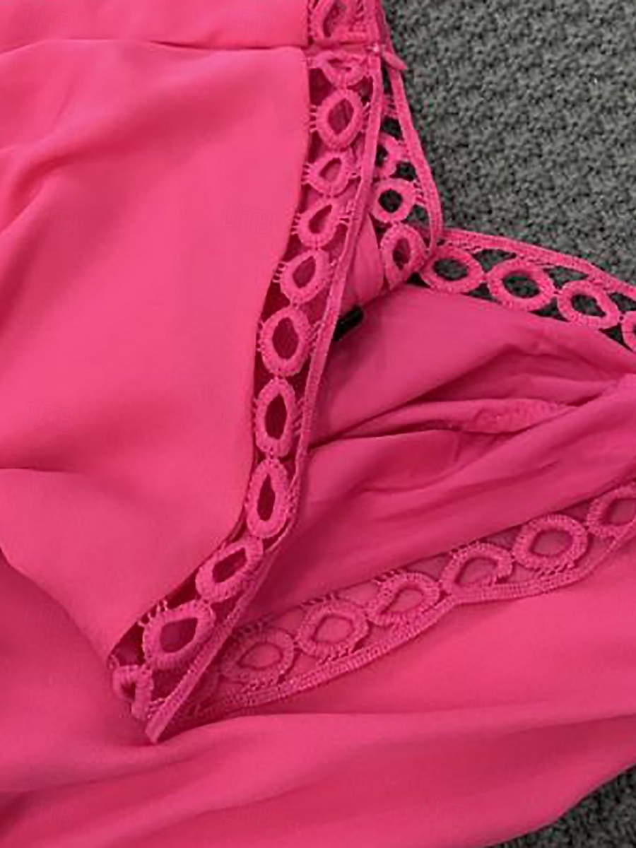 Ženské mini šaty wrap šaty bodycon šaty off the shoulder šaty bez ramínek dovolená neformální dovolená každodenní regular fit jednobarevné dlouhý rukáv jedno rameno černá bílá růžová léto 2025 - $17.99 –P2