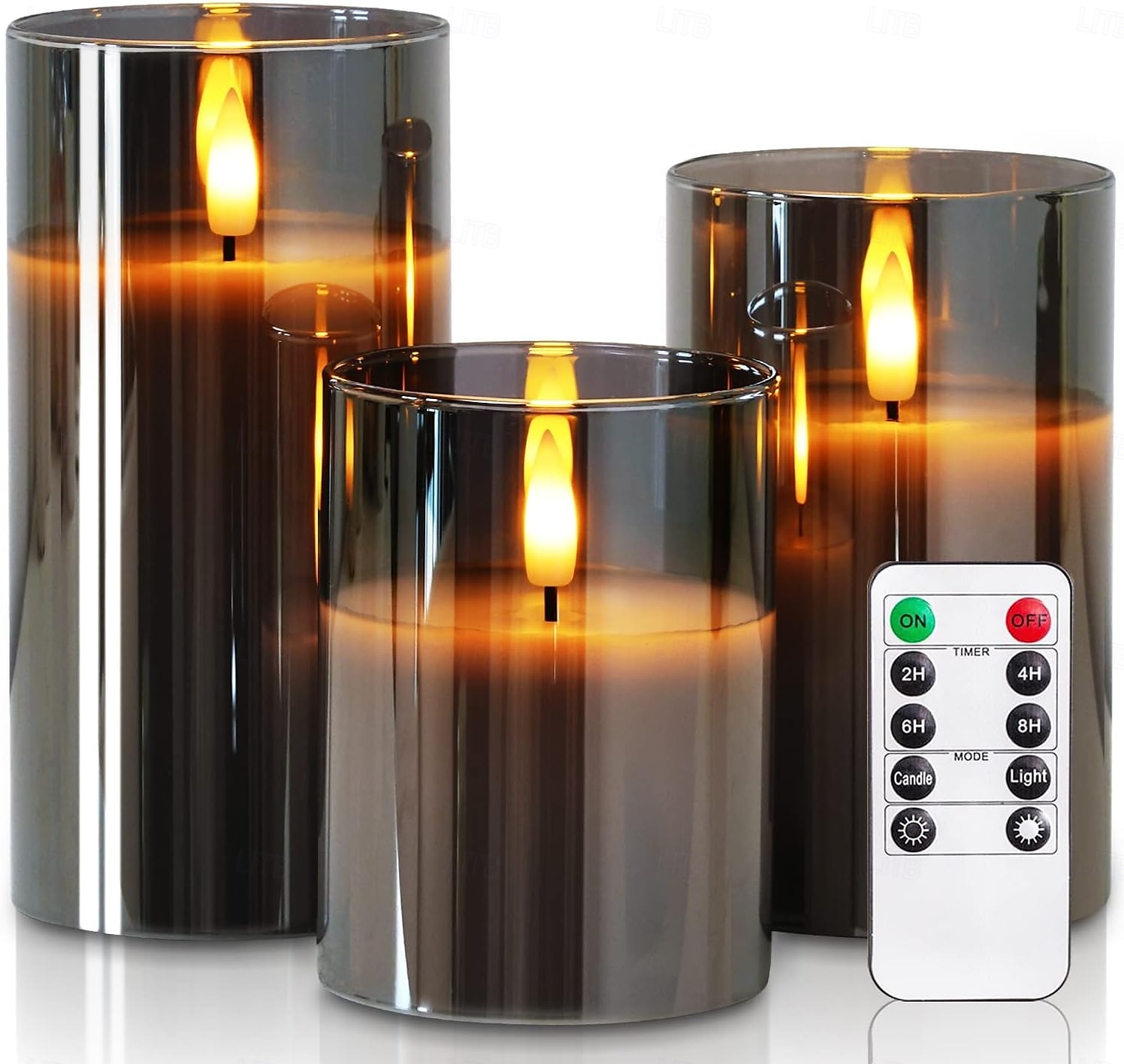 3 pezzi di luci di candela a LED senza fiamma con telecomando - a batteria, bianco caldo, natale, matrimonio &decorazioni per feste del 2025 a $27.99 –P1