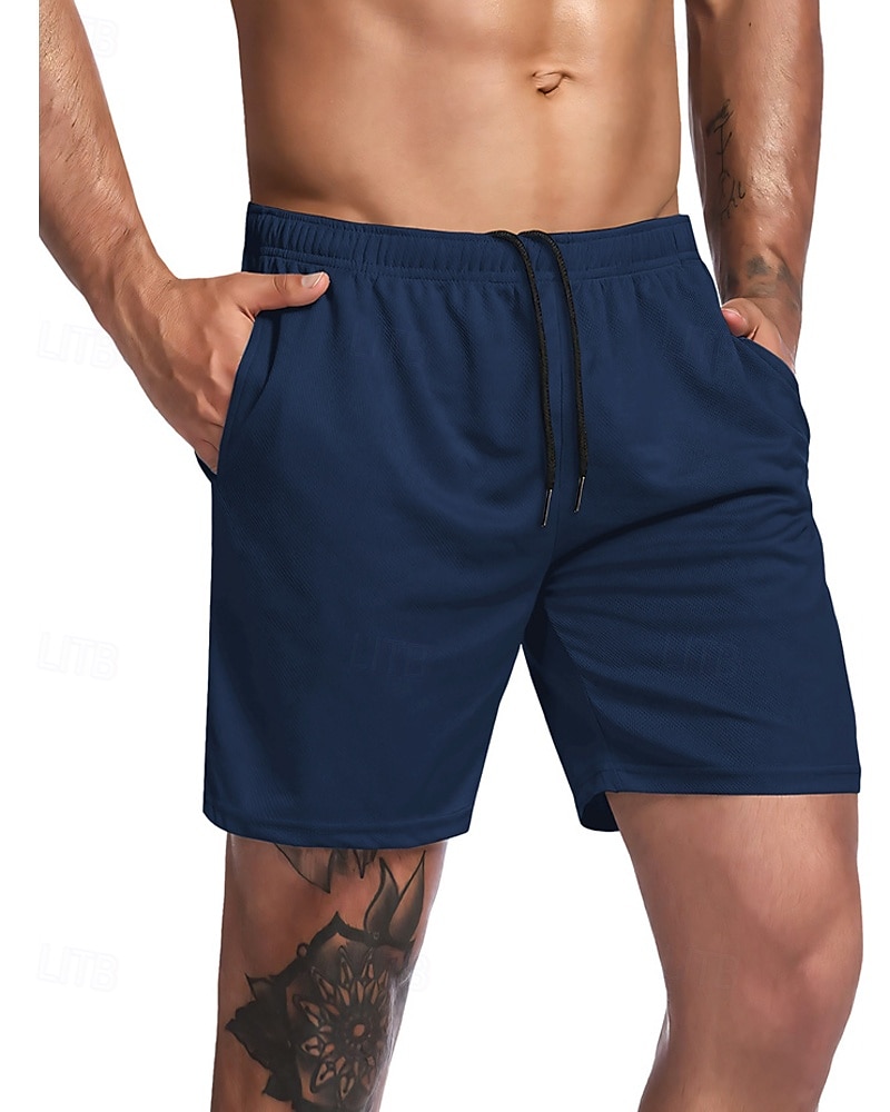 Homens Shorts ativos Shorts de moletom Calção Shorts de verão Bolsos Com Cordão Cintura elástica Tecido Conforto Curto Esportes Diário Para Noite Moda Casual Preto Verde Tropa Micro-Elástica de 2025 por $13.99 –P1