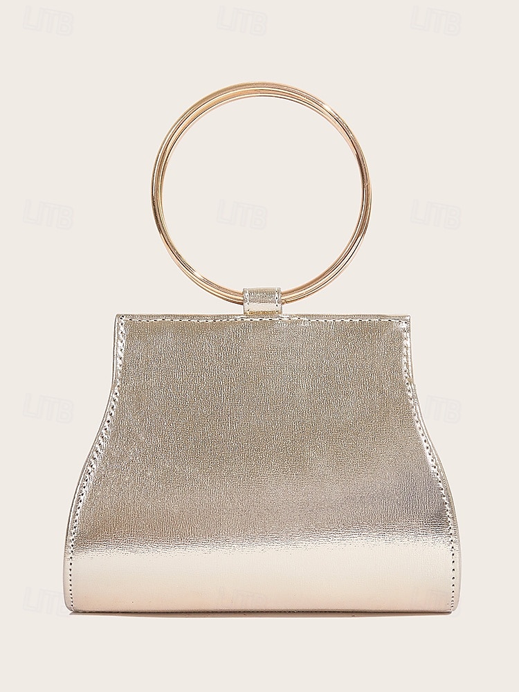 elegante kristallen avondclutch met gouden ringhandvat – damestas met strass voor bruiloften, feesten en speciale gelegenheden 2026 - $34.99 –P3