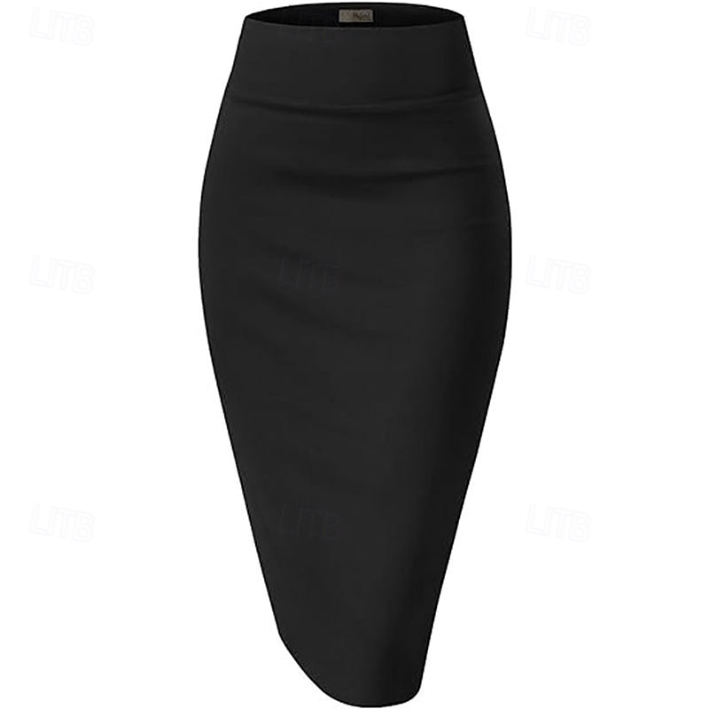 Retro / vintage 1950-luku rockabilly Pitkä Pituus Lyijykynähame Yhtenäinen väri Naisten Naamiaiset Kausaliteetti Arki-asut Teekutsut Aikuisten Hame 2025 - $21.99 –P11