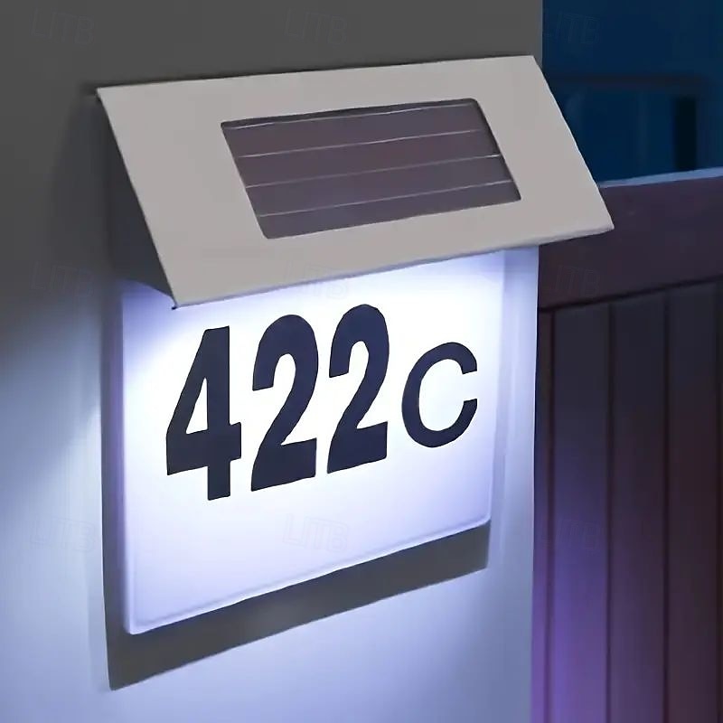 Luz solar de acero inoxidable para señal de dirección – luz de pared exterior led para el hogar, el jardín, la calle y el patio | luz solar de noche impermeable 1 pieza 2025 - $16.99 –P2