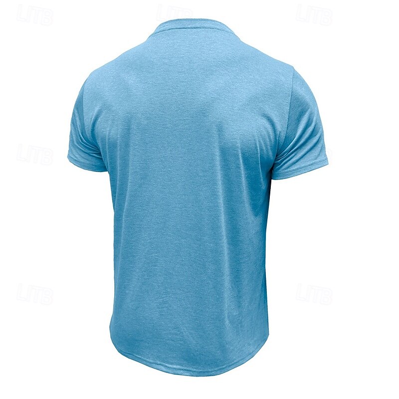 Hombre Camiseta con botones Camiseta Henley Shirt Tee Manga Corta Henley Verano Plano Moda Design Básico Bolsillo Vacaciones Calle Noche Negro Blanco Vino Camiseta superior para hombre 2025 - $21.99 –P15