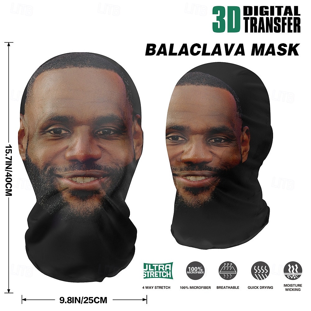 2025年 黒のニット製ハロウィン フェスティバル マスク - 通気性のあるメッシュ フード付きの 3D リアルなフルフェイス デザイン - スポーツ イベント、ロールプレイング、レジャー活動に最適  コレクション – $14.99 –P12