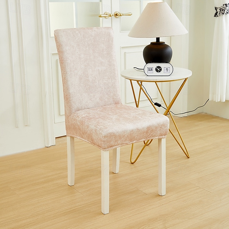 PU Leather fabric solid color chair cover waterproof Dining seat Chair Covers Hotel Banquet wedding Seat Covers Chair Protector 2025 - $25.99 –P13