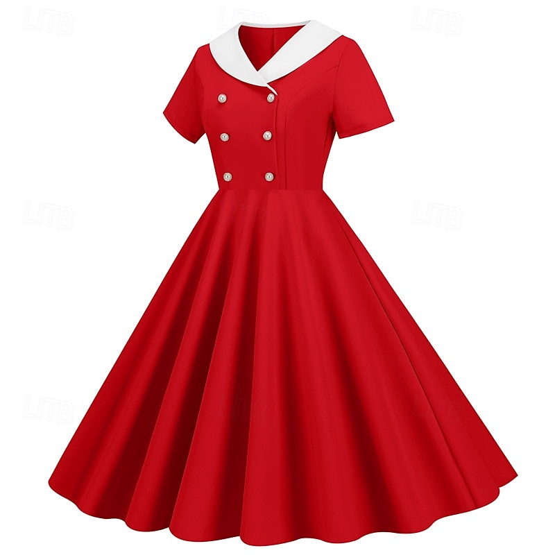 Retro Vintage 1950s Dress Swing Dress Women's Carnival Masquerade Daily Wear Bachelorette Party Adults' Dress Homecoming Dresses 2025 - $25.99 –P8