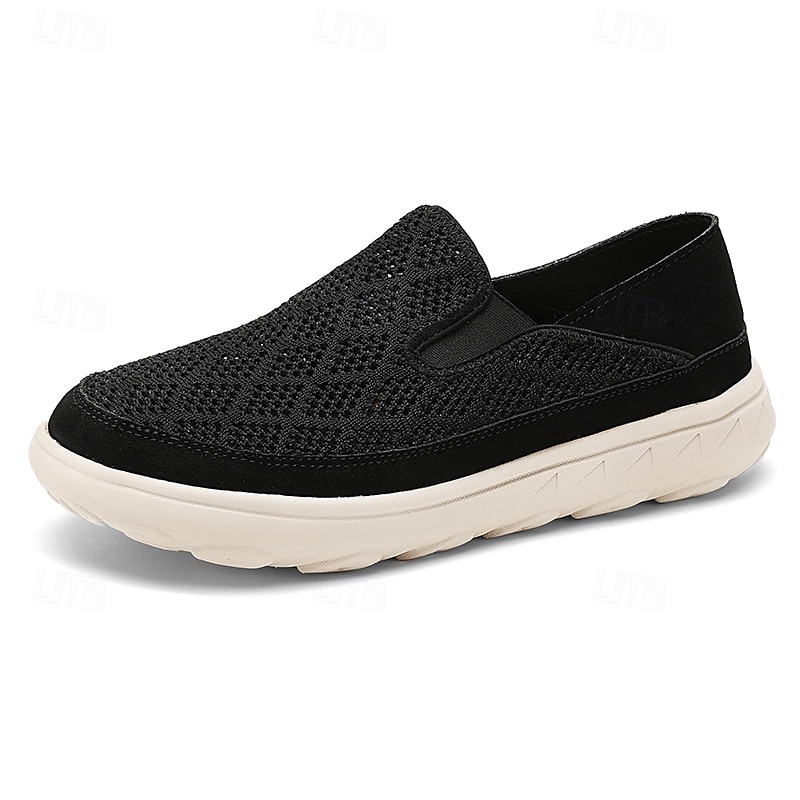 Beige Slip-On-Sneaker für Herren mit atmungsaktivem Mesh-Obermaterial und gepolsterter Sohle für bequemen Freizeitkomfort 2025 - $42.99 –P6