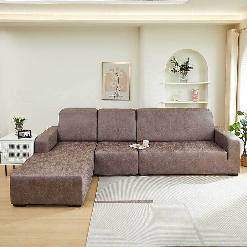 pu skinnsofa sofa pute slipcover vanntett elastisk sofatrekk loveseat sofa møbelbeskytter for stue 2025 - $45.99 –P1