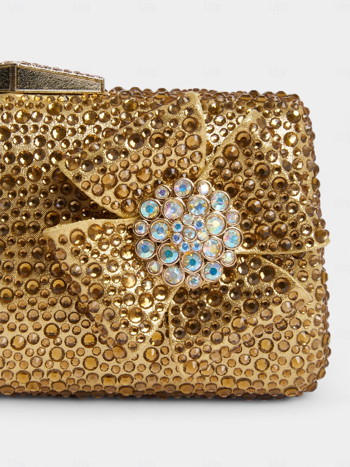 sandales à talons hauts avec nœud en strass scintillant et pochette assortie – chaussures glamour pour mariages, fêtes et événements officiels de 2025 ? $109.99 –P7