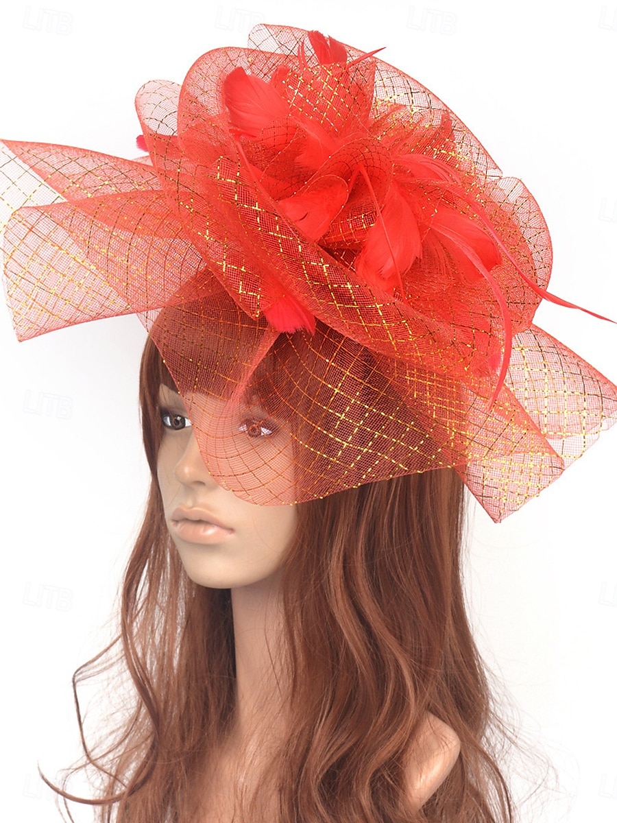 Chapeau Fedore en Tulle Headdrss Mariage Élégant Vintage Avec Accessoire en Tulle Coiffures Fascinateurs Jour de Course Robe de 2025 ? $30.99 –P4