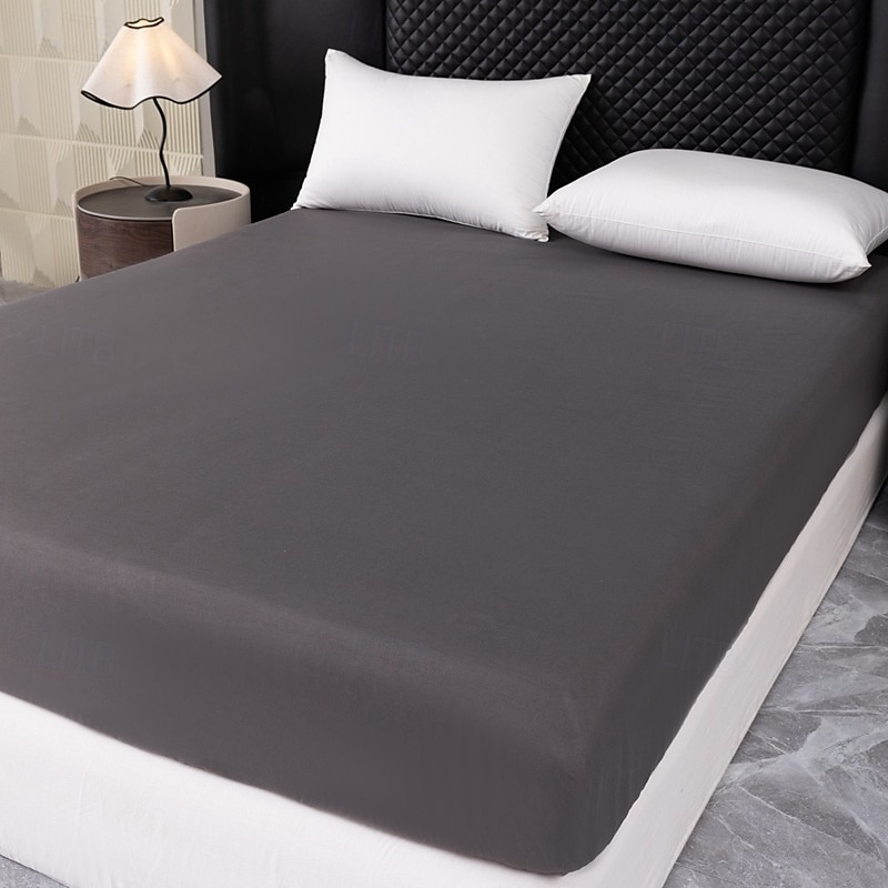 1pc Solid Colored Bedding Fitted Sheet Only(no Pillowcases) Elastic Band Around Mattress Easy Care 2025 - $16.99 –P15