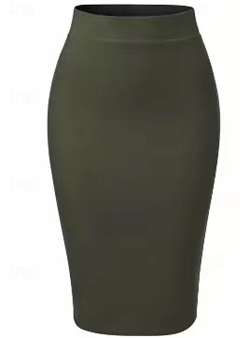 Retro / vintage 1950-luku rockabilly Pitkä Pituus Lyijykynähame Yhtenäinen väri Naisten Naamiaiset Kausaliteetti Arki-asut Teekutsut Aikuisten Hame 2025 - $21.99 –P3